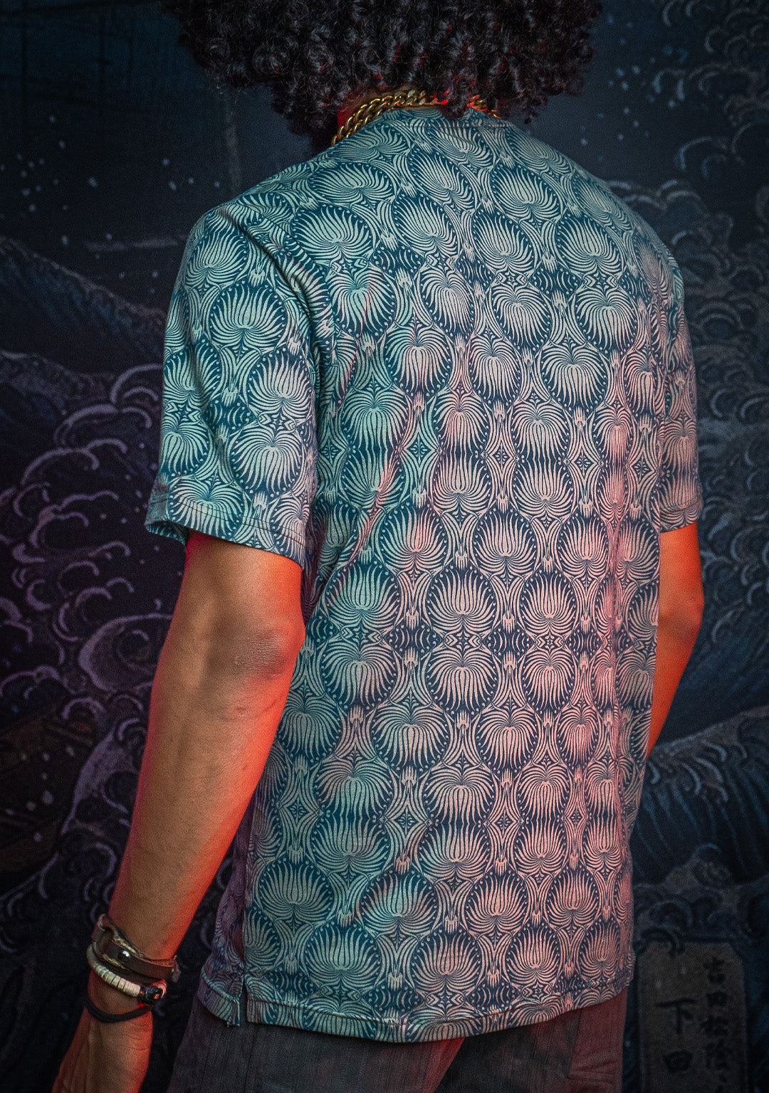 T-Shirt Men / Cotton Supima AOP - LEAVES